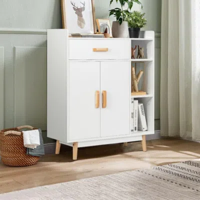 Hivvago Floor Storage Cabinet Free Standing Cupboard Chest