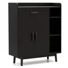 Hivvago Floor Storage Cabinet Free Standing Cupboard Chest With 1 Drawer In Black