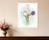 Hivvago Flower Farm Bouquet White Framed Print Wall Art In White