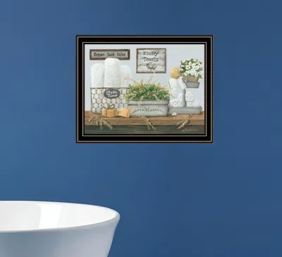 HIVVAGO FLUFFY TOWELS BLACK FRAMED PRINT WALL ART