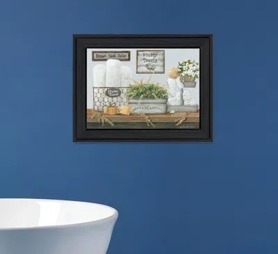 Hivvago Fluffy Towels Black Framed Print Wall Art