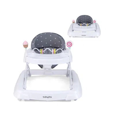 Hivvago Foldable Baby Activity Walker With Adjustable Height And Detachable Seat Cushion-pink