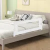 Hivvago Foldable Bed Rail Swing Down Baby Bed Guard Rail-white