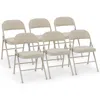 Hivvago Foldable Chair Set Of 6 With Padded Seat Seat And Fabric Covered Backrest-set Of 6