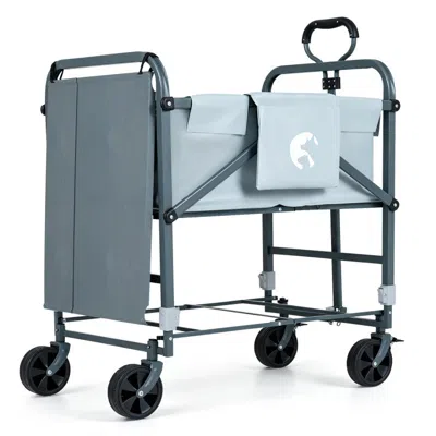 Hivvago Foldable Dog Bath Cart With Adjustable Height And 4 Wheels In Multi