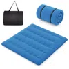 Hivvago Foldable Futon Mattress With Washable Cover And Carry Bag For Camping Blue-king Size
