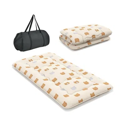Hivvago Foldable Futon Mattress With Washable Cover And Carry Bag For Camping-twin Size
