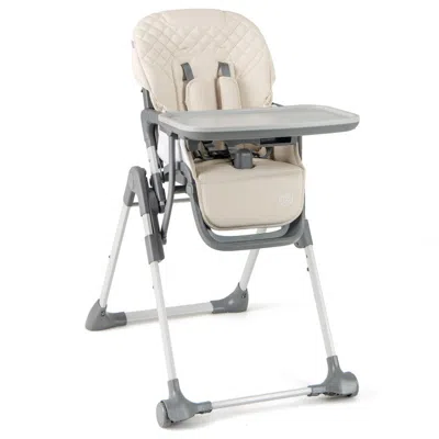 Hivvago Foldable High Chair With Footrest And Detachable Tray