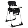 Hivvago Foldable High Chair With Multiple Adjustable Backrest-black