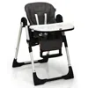 Hivvago Foldable High Chair With Multiple Adjustable Backrest-dark Gray