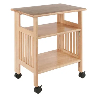 Hivvago Foldable Printer Stand Natural In Neutral