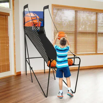 Hivvago Foldable Single Shot Basketball Arcade Game With Electronic Scorer And Basketballs