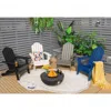 Hivvago Foldable Weather Resistant Patio Chair With Built-in Cup Holder-navy