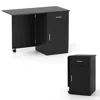Hivvago Folding Computer Desk With Drawer Mobile Home Office Desk With Cabinet