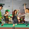 Hivvago Folding Portable Billiards Table Game Set With Adjustable Foot Levelers
