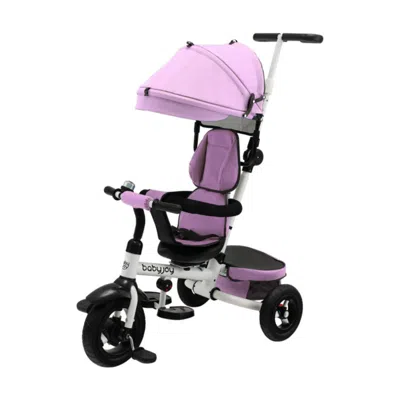Hivvago Folding Tricycle Baby Stroller With Reversible Seat And Adjustable Canopy-pink