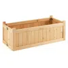 Hivvago Folding Wooden Raised Garden Bed With Removable Bottom For Herbs Fruits Flowers