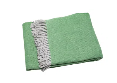 Hivvago Forest Green Mini Dot Fringed Throw Blanket