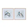 Hivvago Framed Bird Couple Wall Print (set Of 2) In Multi