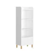 Hivvago Free Standing 4 Tier Kidâ€s Bookcase And Toy Storage Organizer In - White In White
