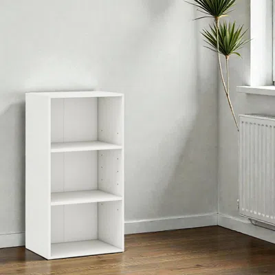 Hivvago Freestanding 3-level Storage Rack With Customizable Cube Shelves In White