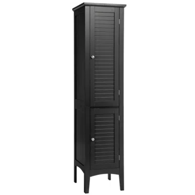Hivvago Freestanding Bathroom Storage Cabinet For Kitchen And Living Room-black