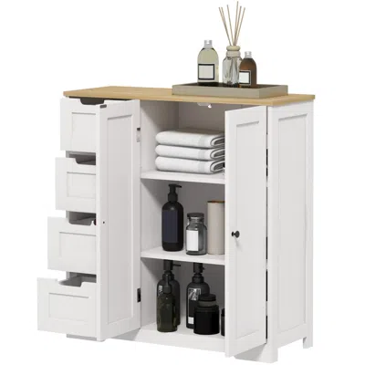 Hivvago Freestanding Bathroom Storage Cabinet With Drawers And Doors