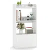 Hivvago Freestanding Bookshelf With 3-tier Open Shelf In White