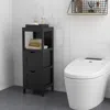 Hivvago Freestanding Storage Cabinet With 2 Removable Drawers For Bathroom-black