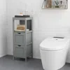 Hivvago Freestanding Storage Cabinet With 2 Removable Drawers For Bathroom-gray