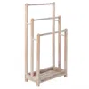 Hivvago Freestanding Towel Rack 3-bar Hand Towel Drying Stand With Bottom Storage Shelf-white