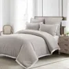 Hivvago French Country Grey 5-piece Lightweight Comforter Set With Lace Trim