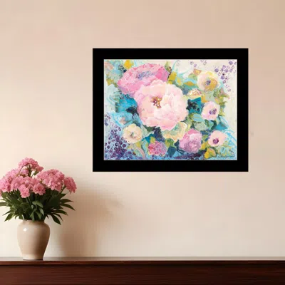 Hivvago Fresh Florals Black Framed Print Wall Art In Multi