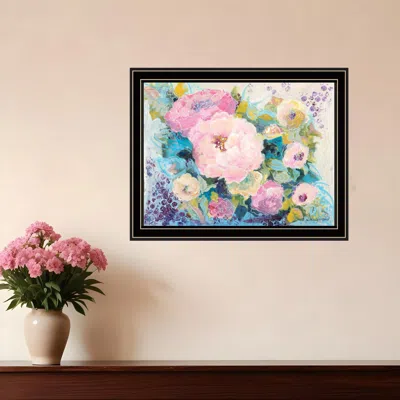 Hivvago Fresh Florals Black Framed Print Wall Art