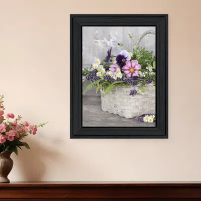 Hivvago Fresh Garden Basket Black Framed Print Wall Art