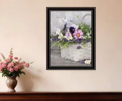 Hivvago Fresh Garden Basket Black Framed Print Wall Art In Multi