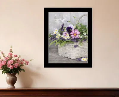 Hivvago Fresh Garden Basket Black Framed Print Wall Art