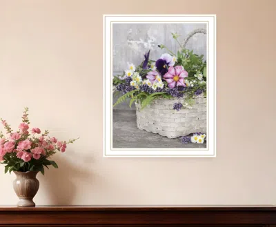 Hivvago Fresh Garden Basket White Framed Print Wall Art