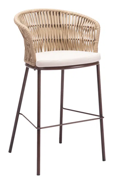 Hivvago Freycinet Barstool (set Of 2) Natural In Multi