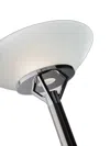 Hivvago Frosted Glass Shade Uplighting Torchiere In Brushed Steel In White