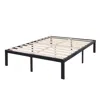 Hivvago Queen Heavy Duty Metal Platform Bed Frame With Wood Slats 3,500 Lbs Weight Limit