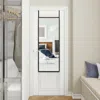 Hivvago Full Length Metal Door Mirror With Adjustable Hook-black