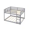 Hivvago Full Over Full Bunk Bed Low-to-ground Bunk Bed