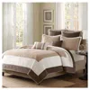 Hivvago Full / Queen Brown Ivory Tan Cream 7 Piece Quilt Coverlet Bedspread Set In Brown