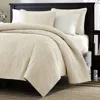 Hivvago Full / Queen Ivory Beige Quilted Coverlet Quilt Set With 2 Shams In Neutral