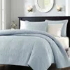 Hivvago Full / Queen Size Quilted Bedspread Coverlet With 2 Shams In Light Blue In Blue
