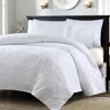 Hivvago Full / Queen White Classic Coverlet Quilt Set With 2 Shams In White