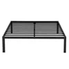 Hivvago Full Size 16-inch High Heavy Duty Metal Platform Bed Frame In Black