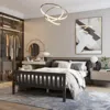 Hivvago Full Size Wood Platform Bed With Headboard
