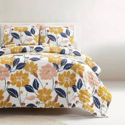 Hivvago Full/queen Aloha Hawaiian Floral Lightweight Quilt Set In Multi